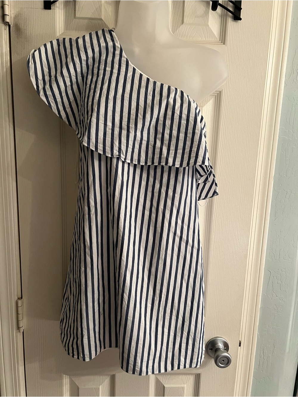 Alice & Olivia small petite stripe cotton dress mini